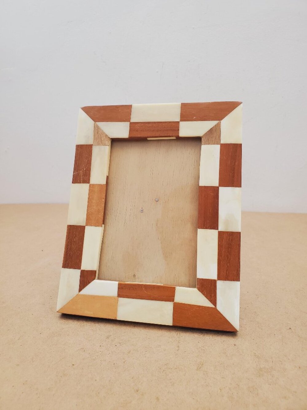 Photo Frame 5.5x3.5, Vintage Square Picture Frame, Wood & White Frame, Modern